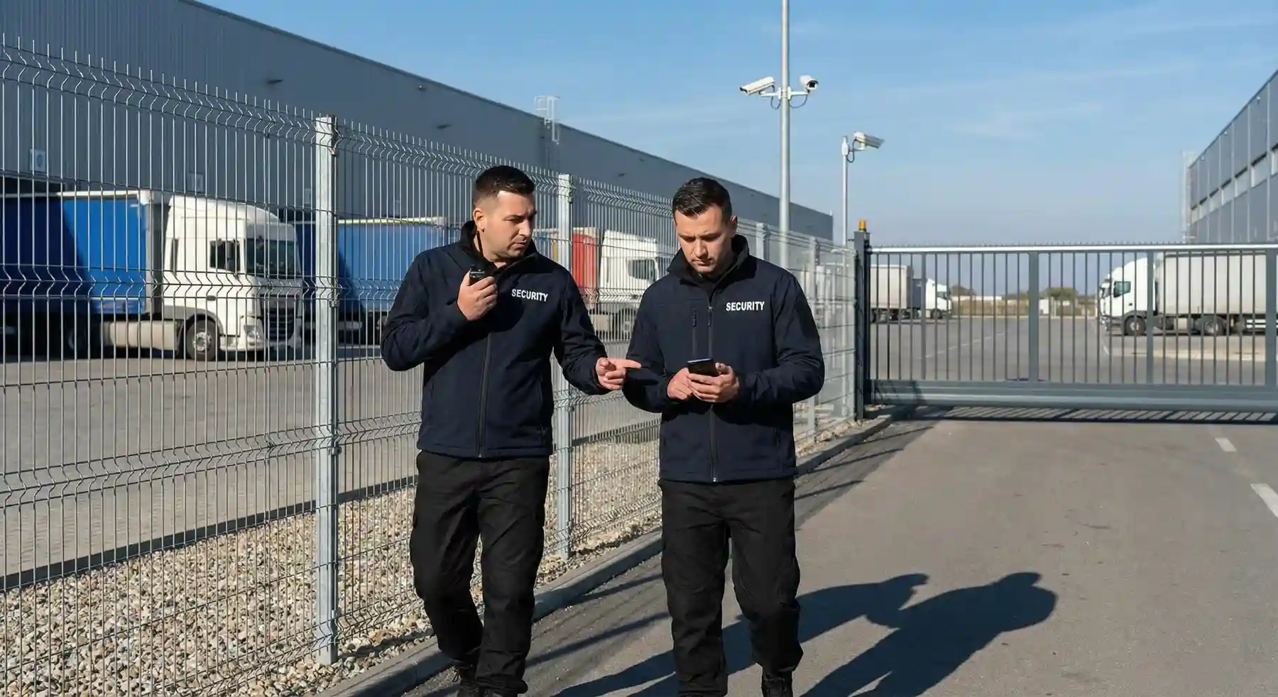 Erdélyi biztonsági őrök szolgálat közben, modern digitális ellenőrzéssel